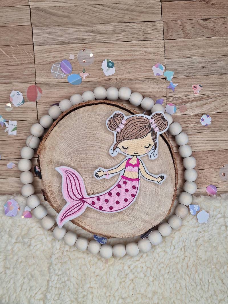 Meerjungfrau 12 Patch-Aufnäher | Stickapplikation Appliktion Zum Aufbügeln von TamaluHandmadeForYou
