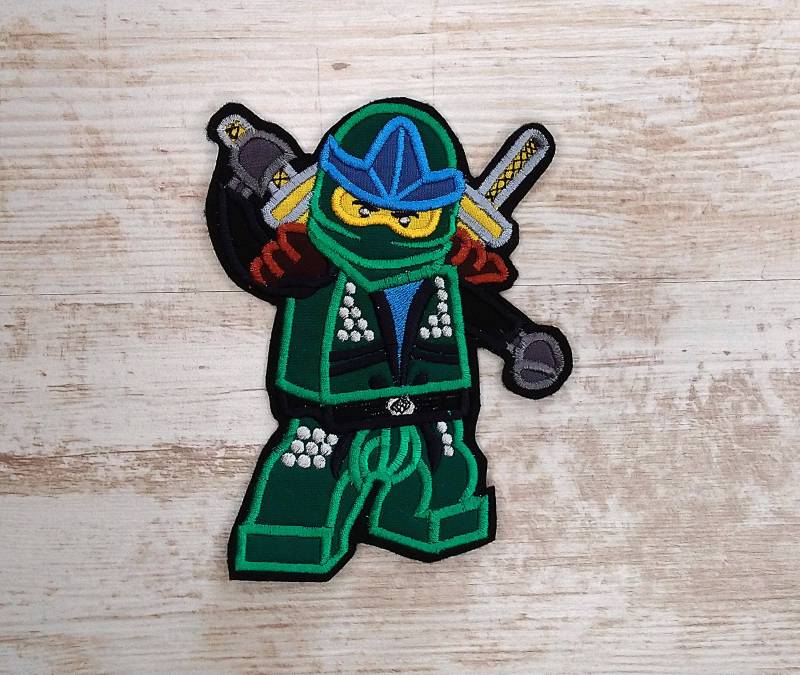 Ninja Grün 2 | Green Stickapplikation Applikation| Patch Zum Aufnähen Und Aufbügeln von TamaluHandmadeForYou
