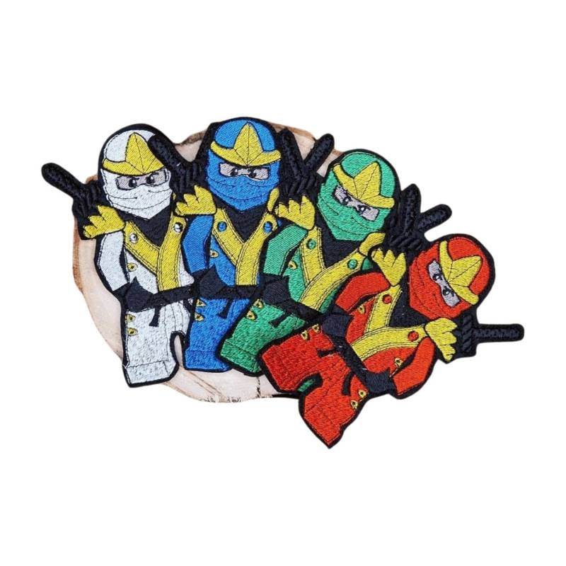 Ninja Patch Aufnäher Aufbügler - Rot, Grün, Blau, Weiß Für Kleidung, Kostüm, Tasche Kinder, Cosplay, Diy von TamaluHandmadeForYou
