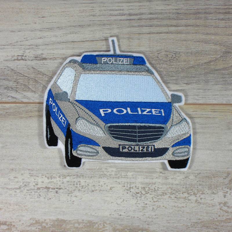 Polizeiauto 2 | Police Car Stickapplikation Applikation Zum Aufnähen Und Aufbügeln von TamaluHandmadeForYou