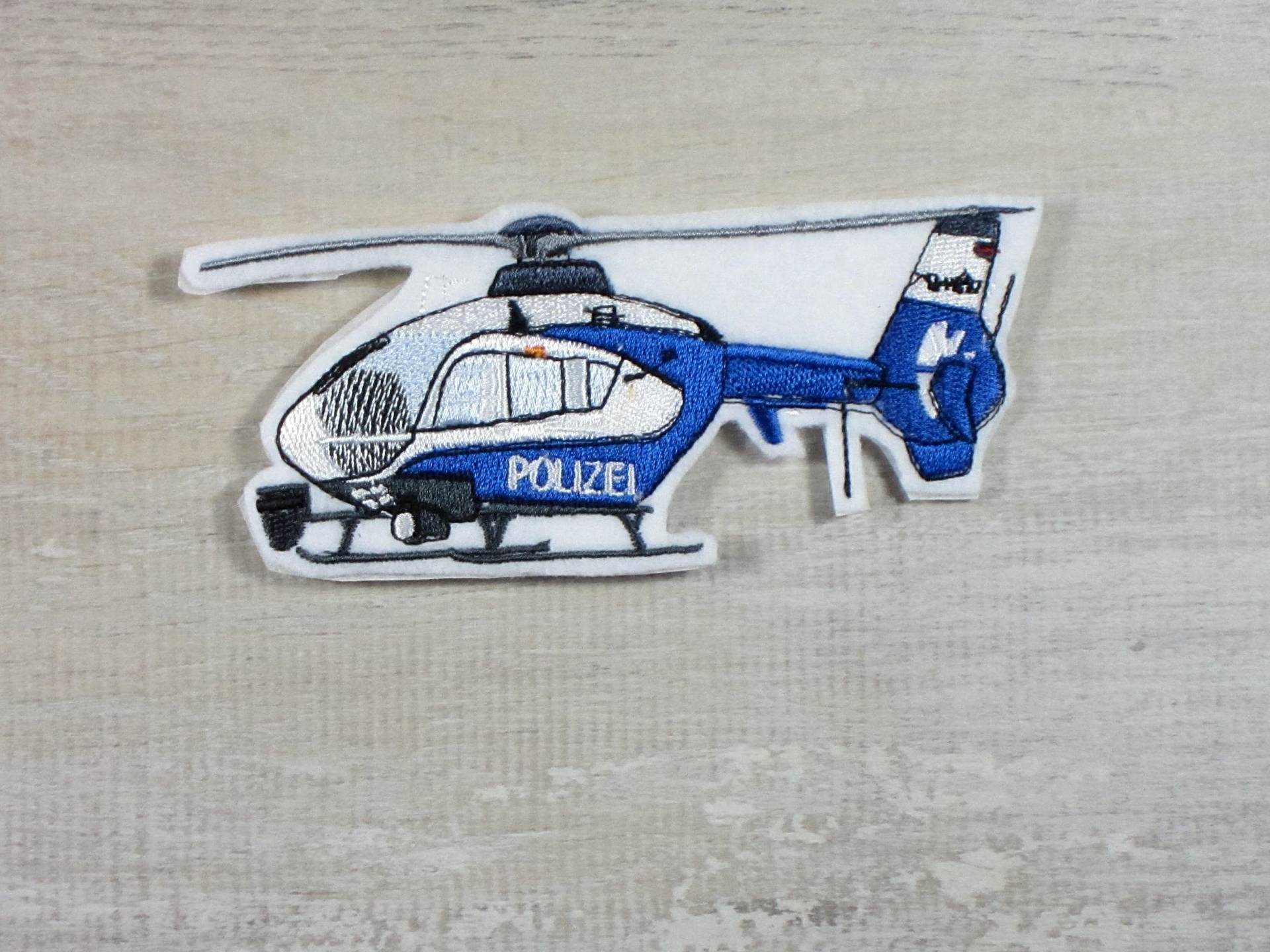 Polizeihubschrauber 2 | Police Helicopter Stickapplikation Applikation Zum Aufnähen Und Aufbügeln von TamaluHandmadeForYou