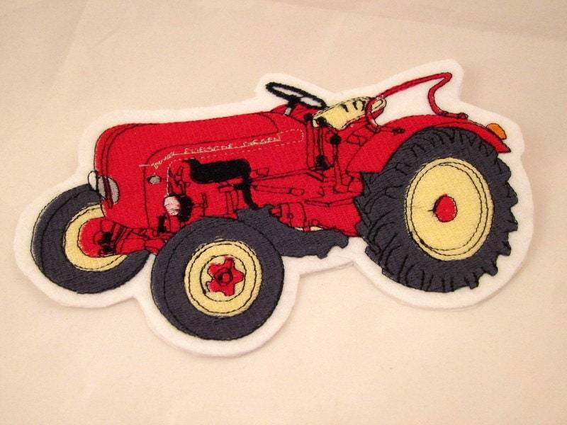 Porsche Diesel Junior| Patch | Aufnähen Applikation Zum Aufbügeln Stickapplikation von TamaluHandmadeForYou