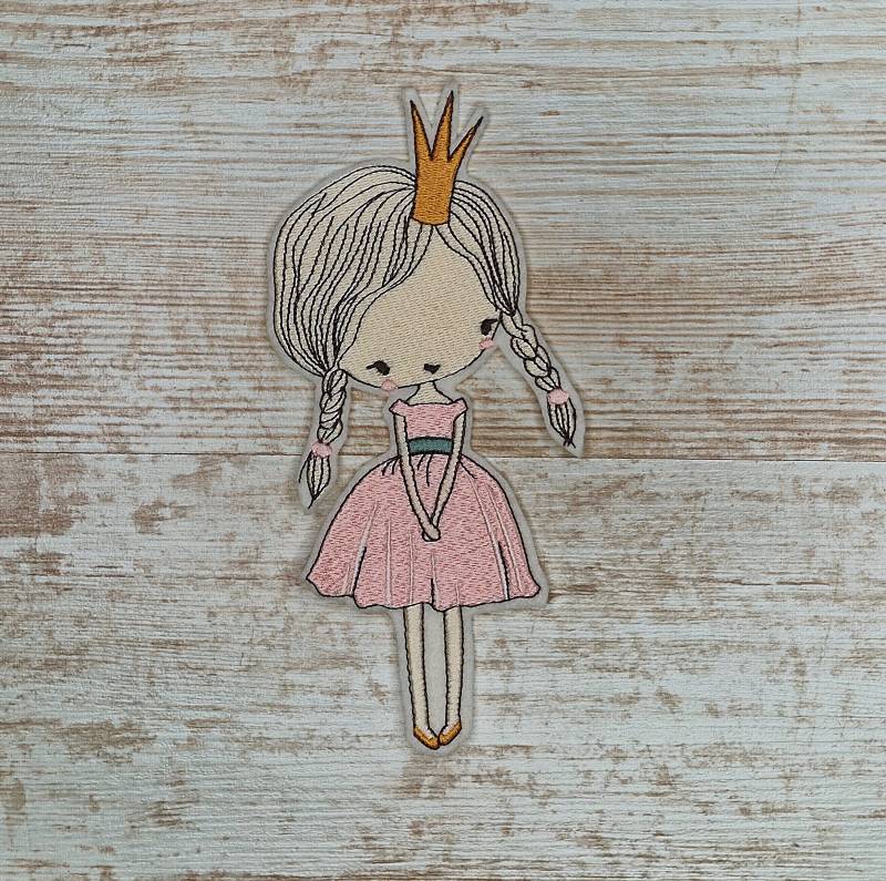 Prinzessin 2 Ohne Sterne | Applikation Zum Aufnähen Und Aufbügeln| Patch Stickapplikation von TamaluHandmadeForYou