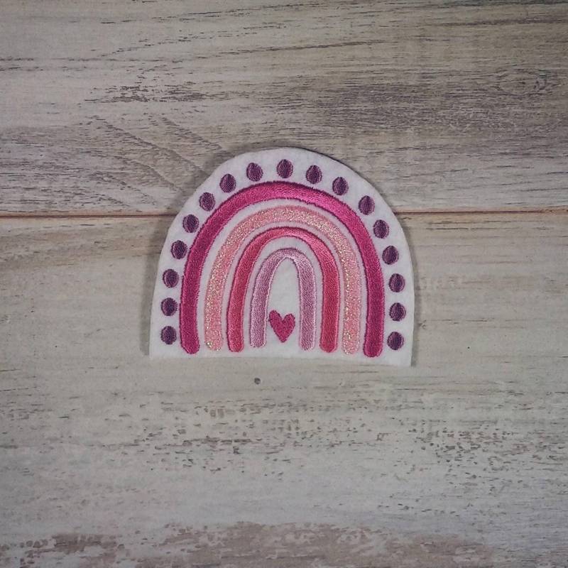 Regenbogen Boho Glitzer | Applikation Aufnähen Aufbügeln 9, 5 X 7 cm von TamaluHandmadeForYou