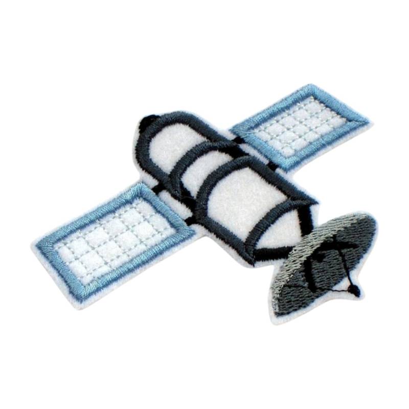 Satellit Weltall | Satellite Space Stickapplikation Patch Zum Aufnähen Und Aufbügeln von TamaluHandmadeForYou