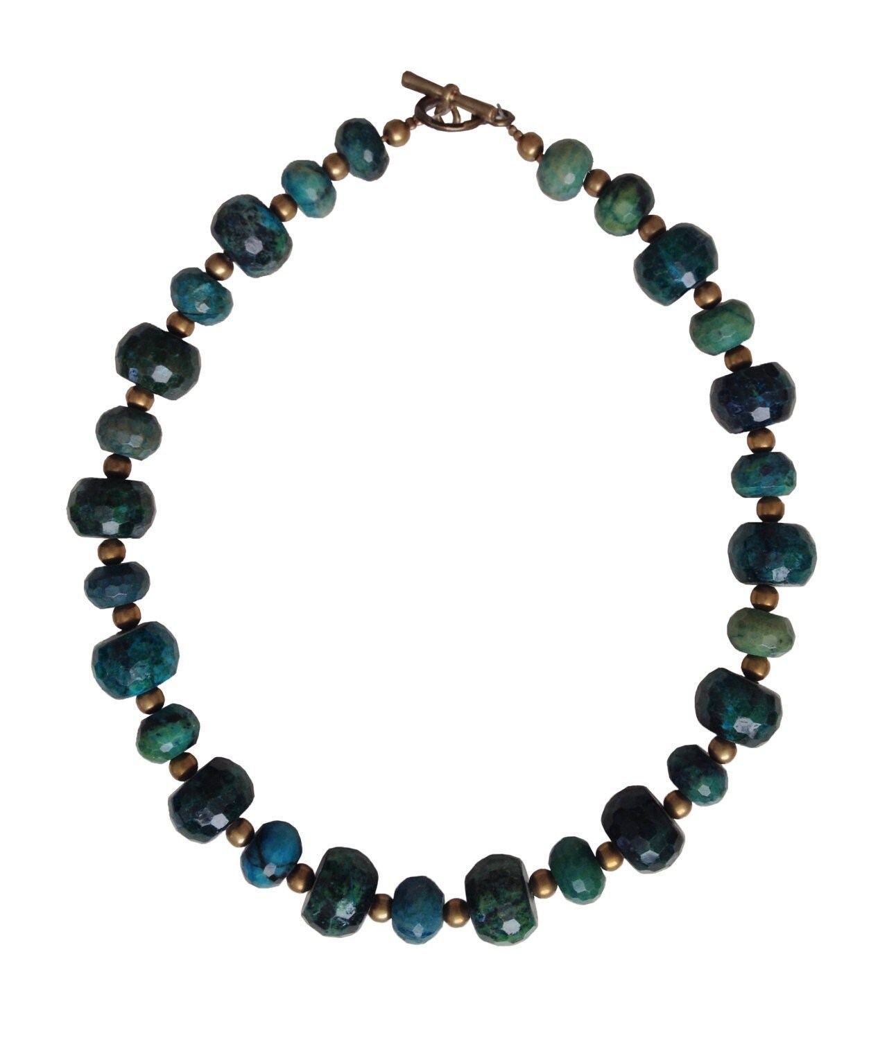 Große Chrysokoll-Halskette, Grüne Stein-Halskette, Edelstein-Halskette, Statement-Halskette, Halbedelstein-Halskette Große Chrysokoll-Halskette, Grüne Stein-Halskette, Edelstein-Halskette, Statement-Halskette, Halbedelstein-Halskette von TamarZivFashion