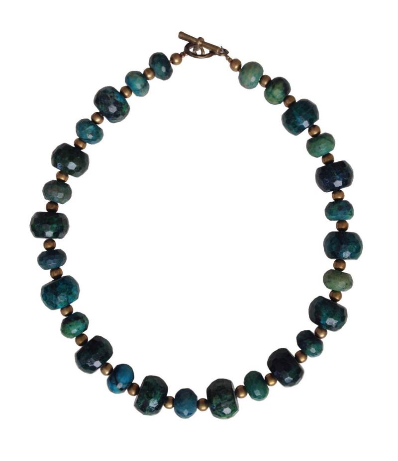 Große Chrysokoll-Halskette, Grüne Stein-Halskette, Edelstein-Halskette, Statement-Halskette, Halbedelstein-Halskette Große Chrysokoll-Halskette, Grüne Stein-Halskette, Edelstein-Halskette, Statement-Halskette, Halbedelstein-Halskette von TamarZivFashion