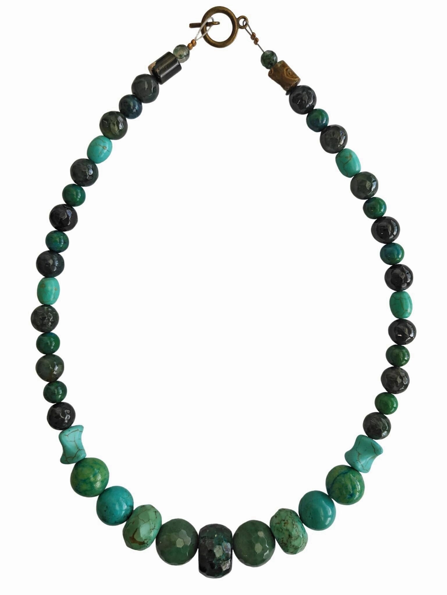 Grüne Steine Halskette, Edelsteine Statement Halbedelsteine, Perlen Halskette Grüne Steine Halskette, Edelsteine Statement Halbedelsteine, Perlen Halskette von TamarZivFashion