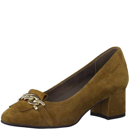 Tamaris COMFORT 8-82303-41 Leder Comfort Fit Wechselfußbett Damenschuh mit Kette Alltagsschuhe Business von Tamaris Comfort