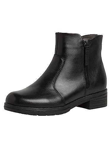 Tamaris COMFORT 8-85318-41 Leder Comfort Fit Wechselfußbett Klassisch Stiefelette mit Dekoreißverschluss Alltagsschuhe von Tamaris Comfort