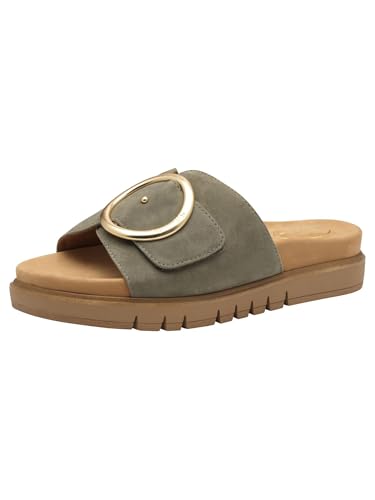 Tamaris Comfort Damen Pantoletten aus Leder Elegant, Grün (Sage), 37 EU von Tamaris