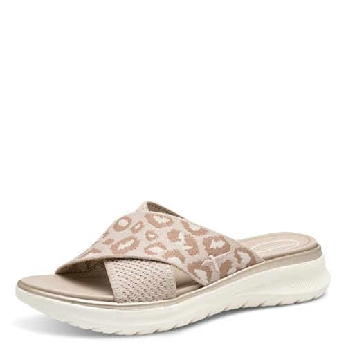 Tamaris Comfort Damen Pantoletten mit Chunky-Sohle Vegan, Mehrfarbig (Leopard), 41 EU von Tamaris