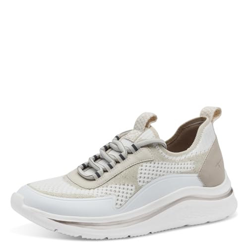 Tamaris Comfort Damen Sneaker flach mit Chunky-Sohle Vegan, Beige (Beige), 40 EU von Tamaris