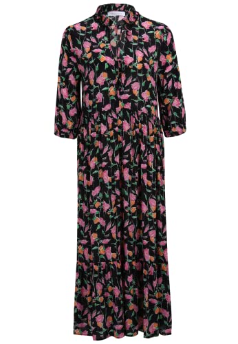 Tamaris Damen AOP Boho Kleid ANSHUN Schwarz 42 von Tamaris