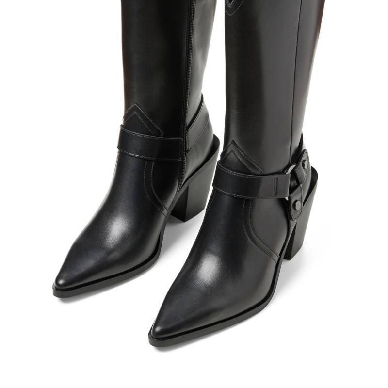 Damen-Stiefel BLACK LEATHER - Gr. - 37 von Tamaris