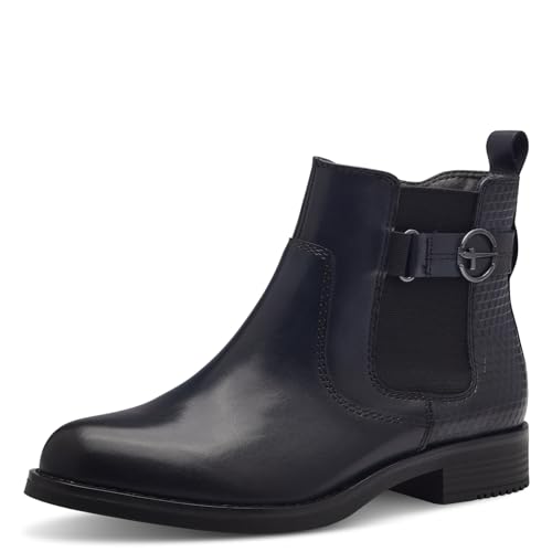 Tamaris COMFORT Damen Chelsea Boots mit Reißverschluss Herbst, Blau (Dunkelblau), 38 EU von Tamaris