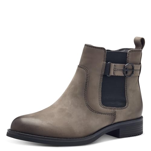 Tamaris COMFORT Damen Chelsea Boots mit Reißverschluss Herbst, Grau (Stein Nubuc), 37 EU von Tamaris