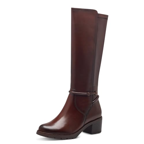 Tamaris COMFORT Damen Hohe Stiefel mit Absatz Elegant Blockabsatz, Braun (Dunkelbraun), 40 EU von Tamaris