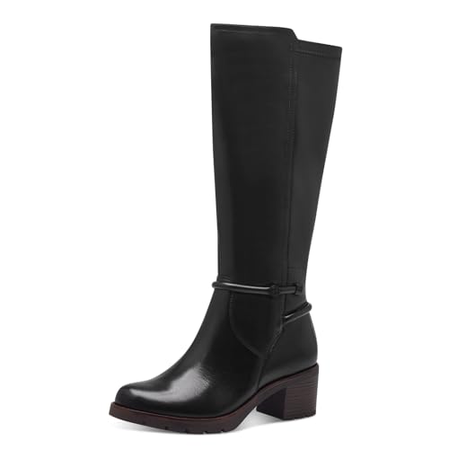 Tamaris COMFORT Damen Hohe Stiefel mit Absatz Elegant Blockabsatz, Schwarz (Schwarz), 37 EU von Tamaris
