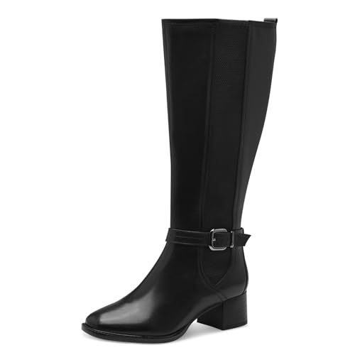 Tamaris COMFORT Damen Hohe Stiefel mit Absatz mit Reißverschluss Elegant, Schwarz (Schwarz), 39 EU von Tamaris