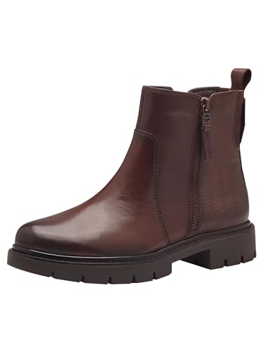 Tamaris COMFORT Damen Stiefeletten ohne Absatz mit Reißverschluss Herbst, Braun (Dunkelbraun), 40 EU von Tamaris