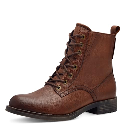 Tamaris COMFORT Damen Stiefeletten zum Schnüren mit Reißverschluss Herbst, Braun (Cognac), 44 EU von Tamaris