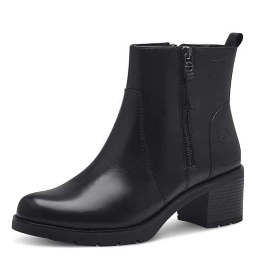Tamaris COMFORT Damen Winterstiefel mit Absatz aus Leder Gefüttert, Schwarz (Schwarz Nappa), 40 EU von Tamaris