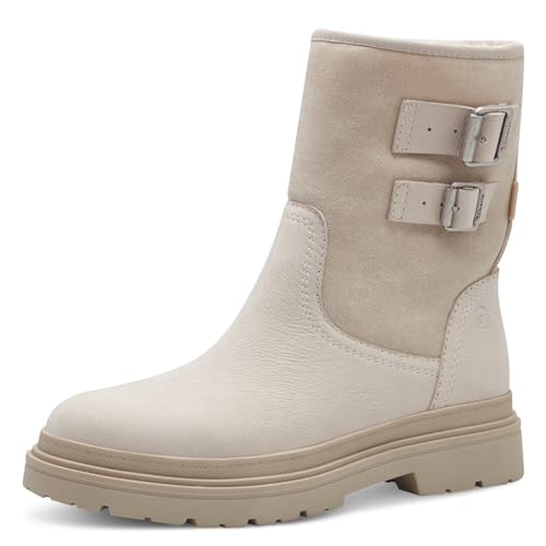 Tamaris COMFORT Damen Winterstiefel ohne Absatz Gefüttert Wasserabweisend, Beige (Ivory), 40 EU von Tamaris