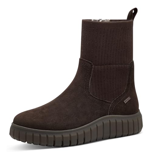 Tamaris COMFORT Damen Winterstiefel ohne Absatz mit Reißverschluss Gefüttert, Braun (Mocca Wildleder), 39 EU von Tamaris