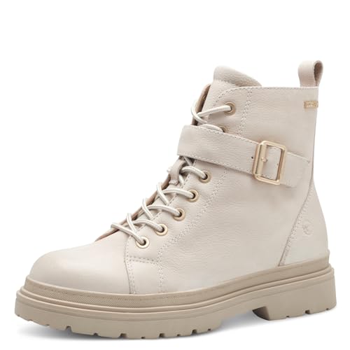 Tamaris COMFORT Damen Winterstiefeletten zum Schnüren Gefüttert Wasserabweisend, Beige (Ivory), 38 EU von Tamaris