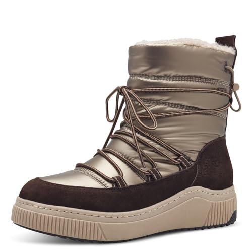 Tamaris COMFORT Damen Winterstiefeletten zum Schnüren Gefüttert Wasserabweisend, Braun (Mocca), 38 EU von Tamaris