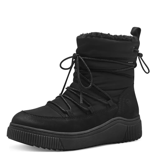Tamaris COMFORT Damen Winterstiefeletten zum Schnüren Gefüttert Wasserabweisend, Schwarz (Schwarz), 38 EU von Tamaris
