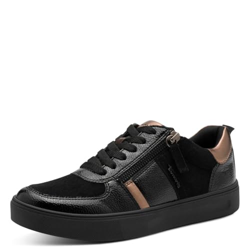 Tamaris Comfort Damen Sneaker flach mit Reißverschluss Freizeit, Schwarz (Black Comb), 40 EU Tamaris Comfort Damen Sneaker flach mit Reißverschluss Freizeit, Schwarz (Black Comb), 40 EU von Tamaris