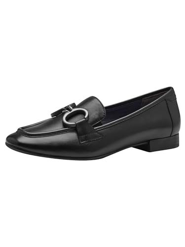 Tamaris COMFORT Damen Slipper aus Leder mit Blockabsatz, Schwarz (Black Nappa), 39 EU von Tamaris
