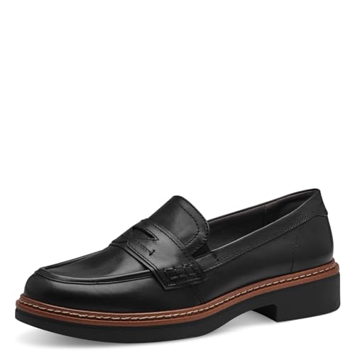 Tamaris COMFORT Damen Slipper aus Leder Elegant, Schwarz (Black), 42 EU von Tamaris