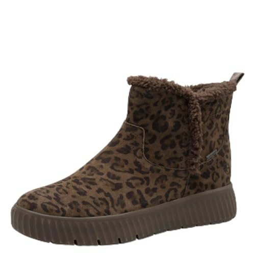 Tamaris Comfort Damen Step IN Stiefelette aus Leder Gefüttert, Mehrfarbig (Dark Leopard), 40 EU von Tamaris