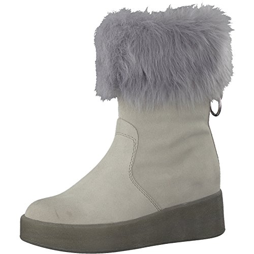 Tamaris 1-1-26955-39 Damen Stiefel, Stiefelette, Boot, Winterstiefel, Herbstschuh für die modebewusste Frau, funktionaler Reißverschluss grau (Light Grey), EU 39 von Tamaris