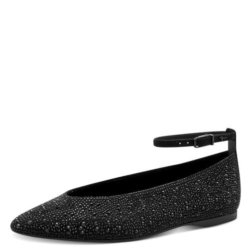 Tamaris Damen Ballerina Vegan schwarz 41 von Tamaris