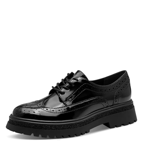 Tamaris Damen Schnürer Vegan schwarz 40 von Tamaris