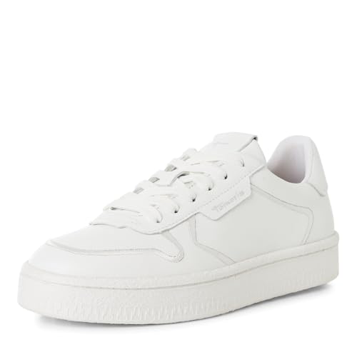 Tamaris Damen Schnürer Leder weiß 41 von Tamaris