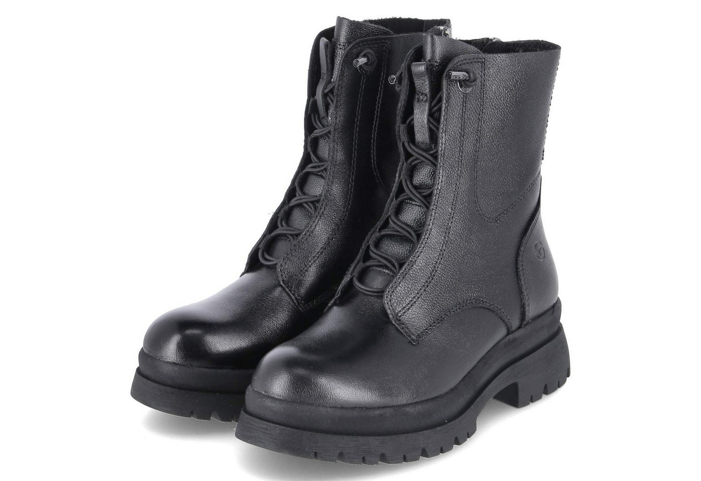Tamaris Tamaris 1-25253-45/003 Damen Leder und Synthetik schwarz Schnürstiefel von Tamaris