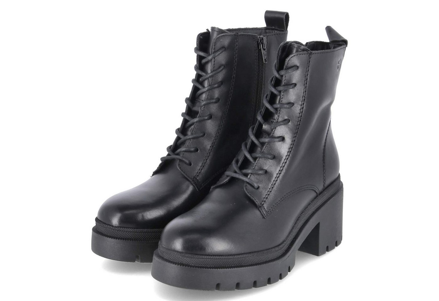 Tamaris Tamaris 1-25275-45-001 Damen Glattleder schwarz Schnürstiefel von Tamaris