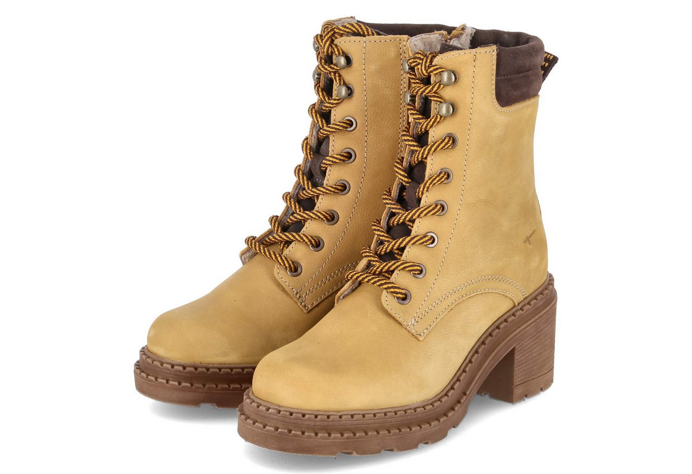 Tamaris Tamaris 1-25294-45/610 Damen Leder gelb Schnürstiefel von Tamaris