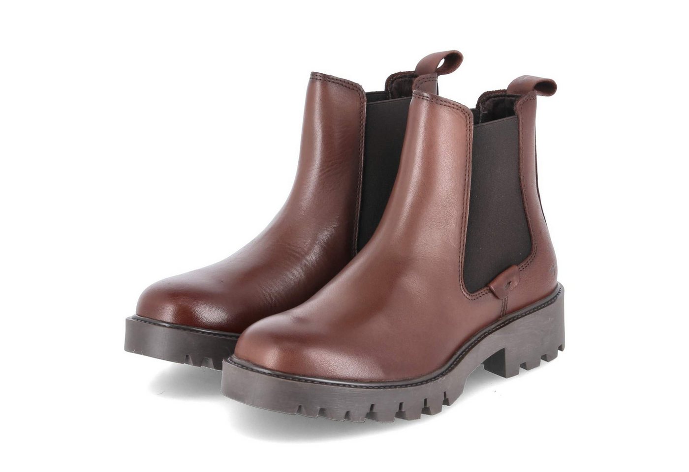 Tamaris Tamaris 1-25448-45/382 Damen Glattleder braun Schlupfstiefel von Tamaris