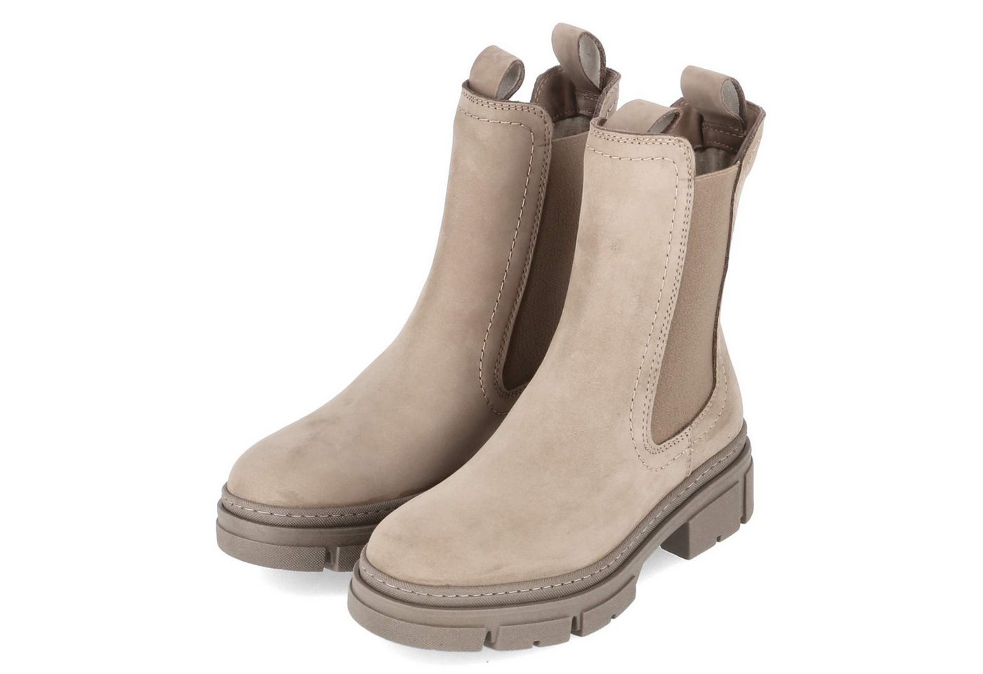 Tamaris Tamaris 1-25901-41/405 Damen Leder & Textil beige Schlupfstiefel von Tamaris