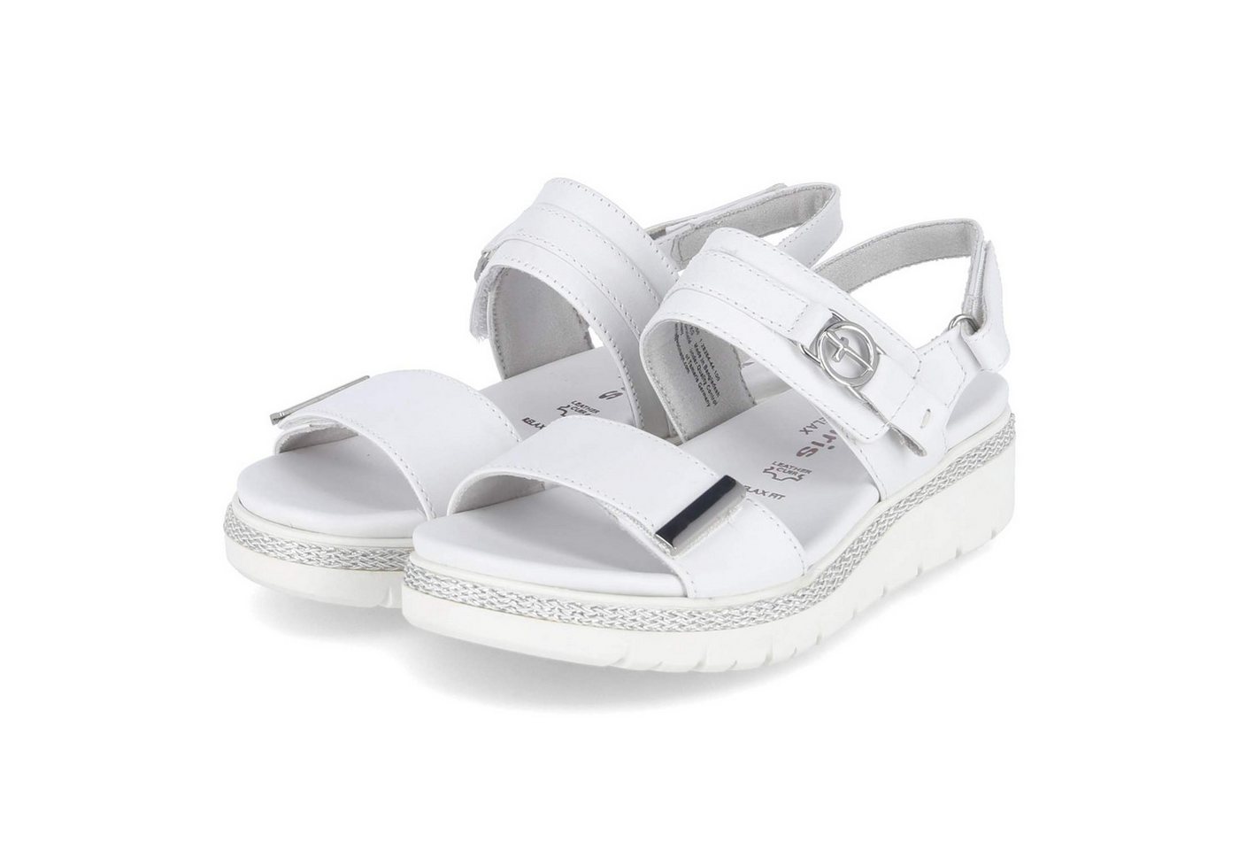 Tamaris Tamaris 1-28264-44/100 Damen Glattleder weiss Sandalette von Tamaris