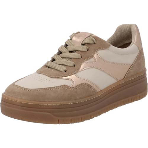 Tamaris Damen Schnürer Leder braun 37 von Tamaris