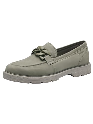 Tamaris Damen Slipper Leder; SAGE/grün; 39 EU von Tamaris