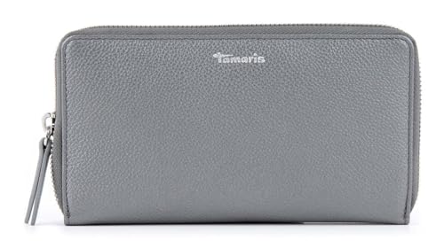 Tamaris Leder Geldbörse Amanda Zip Around Wallet Darksilver grau von Tamaris