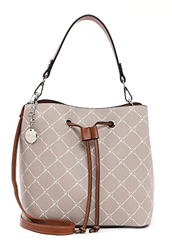 Tamaris Beutel TAS Anastasia 30902 Damen Handtaschen Print taupe 900 von Tamaris